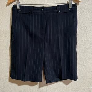 EP Pro black blue pinstripe golf shorts